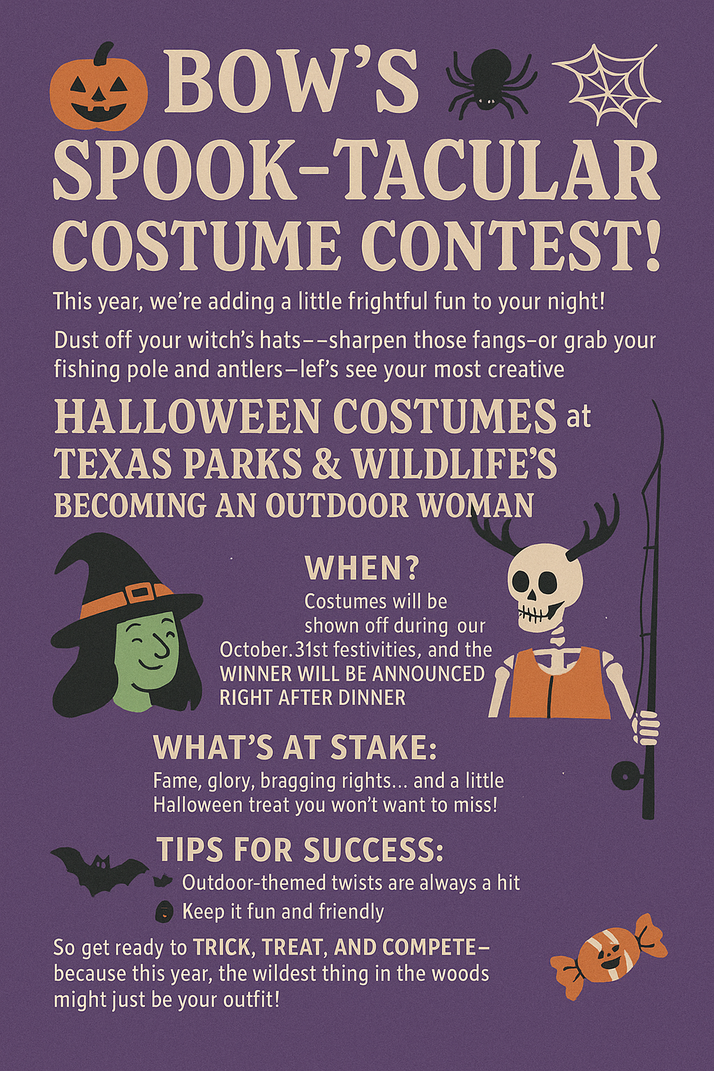 BOW's Spook-tacular Costume Contest Flyer